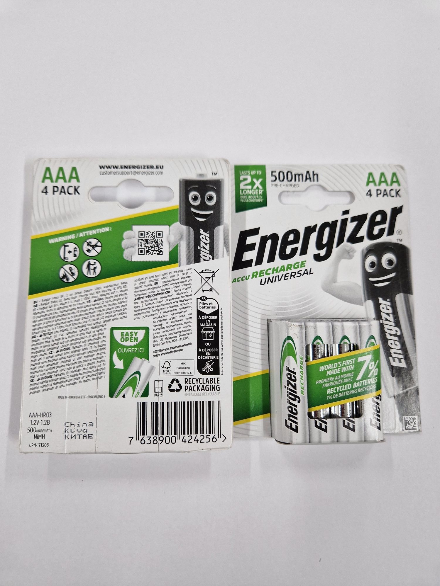 4 szt AkumulatorkiENERGIZER AAA R3 500 mAh