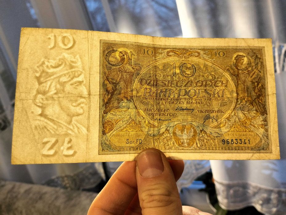 10 złotych z 1929 banknot, seria FD