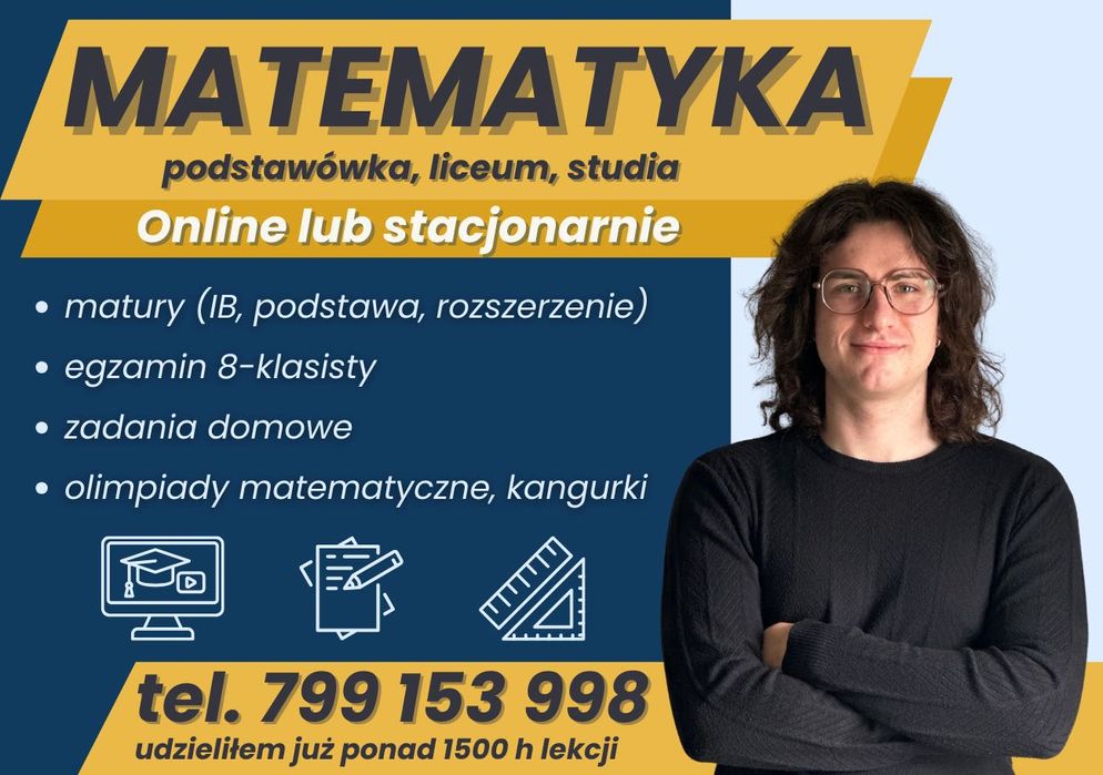 Matematyka korepetycje | Online i Stacjonarnie |