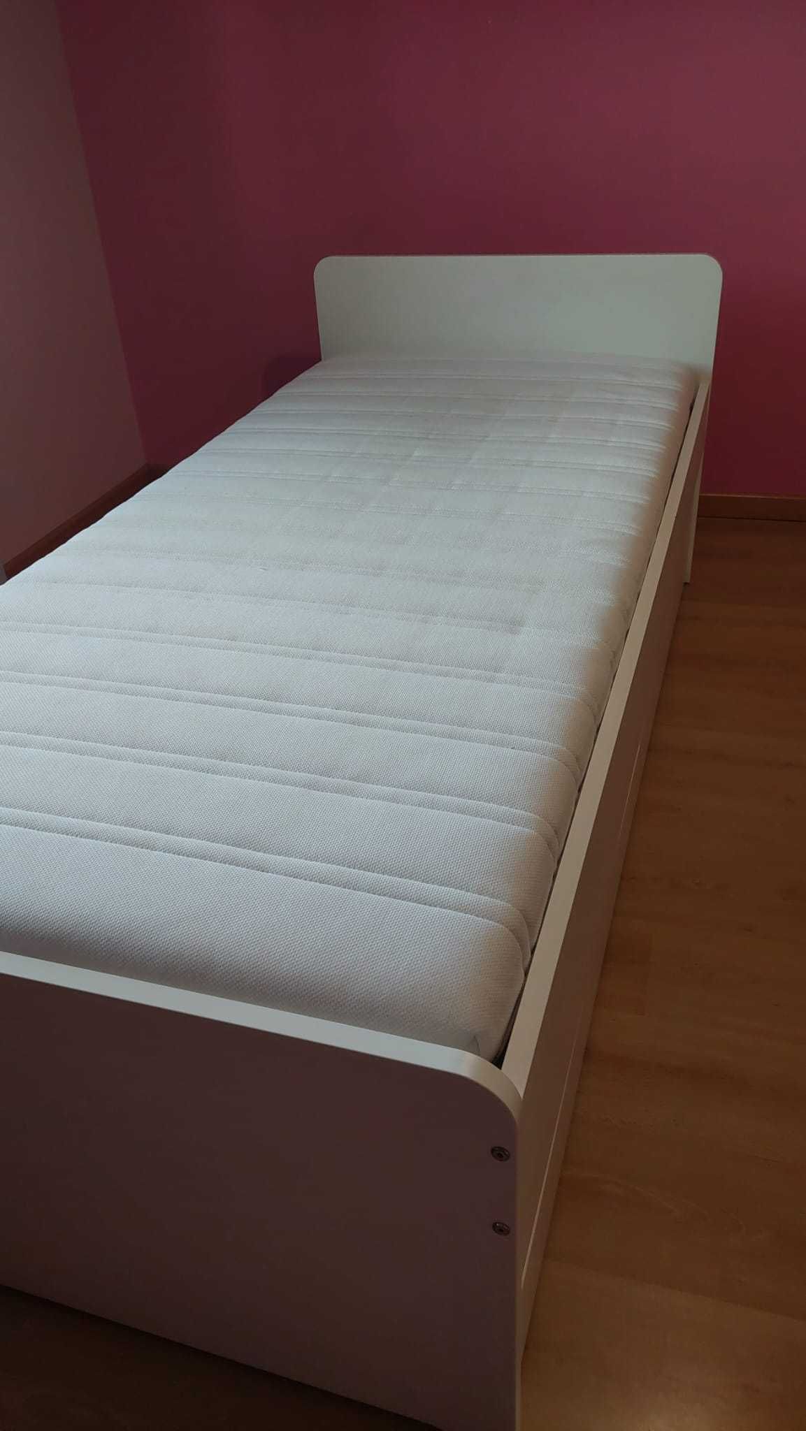 Cama IKEA SLÄKT com cama-gaveta e 2 gavetas 90x200 cm