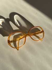 Okulary vinatge christian dior oprawki amber