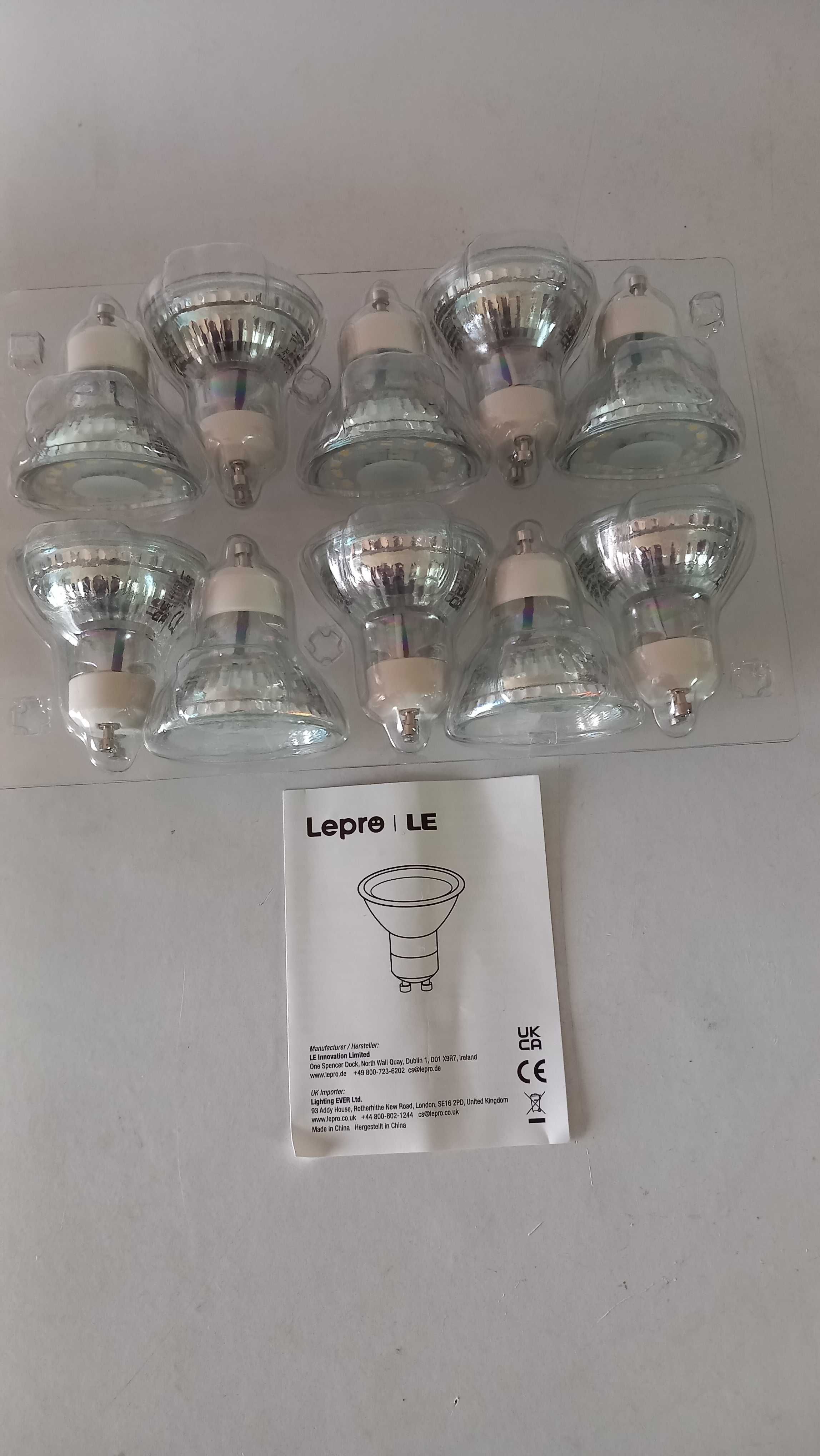 Żarówki LED Lepro LE 4W GU10 10 sztuk