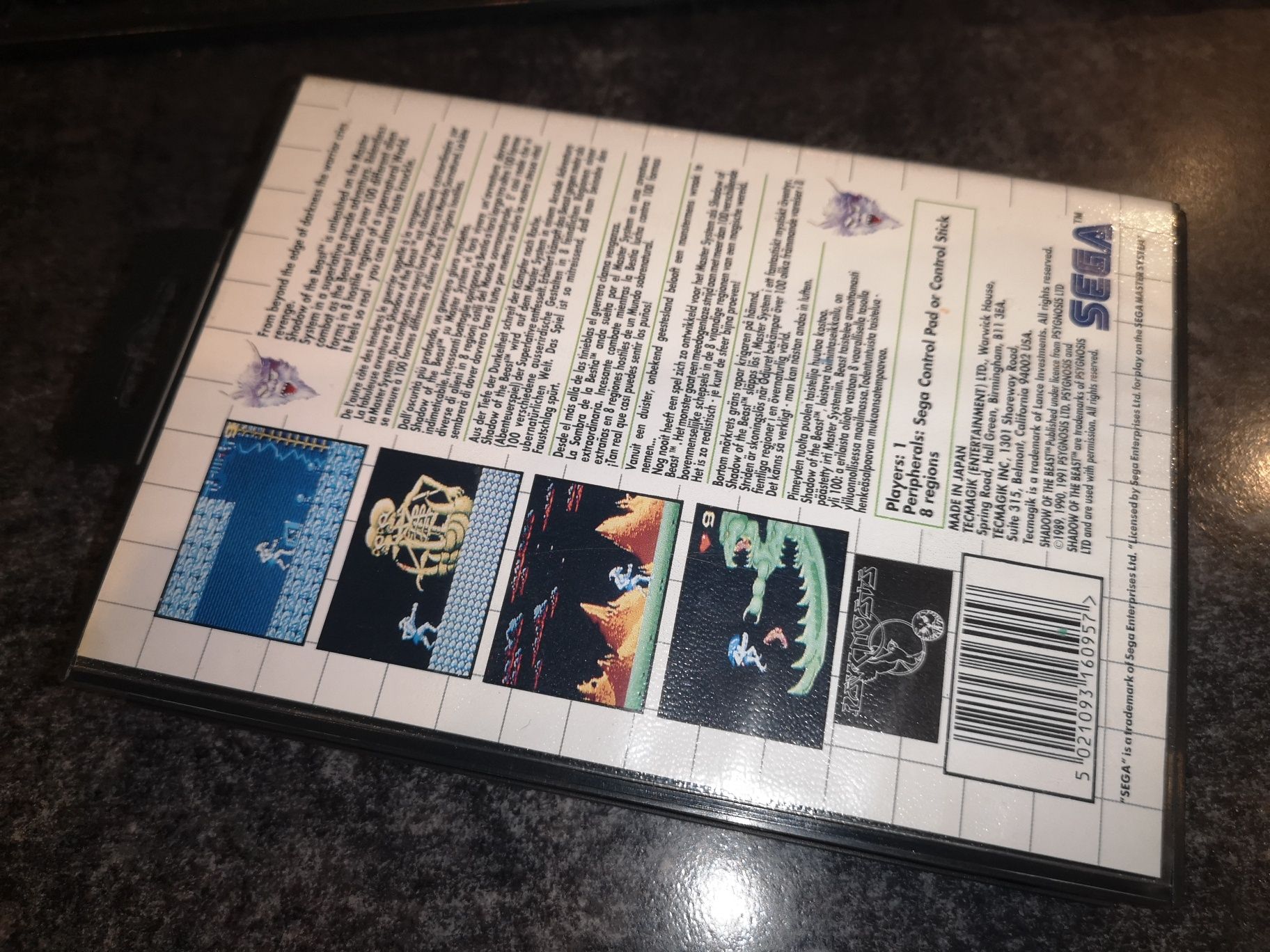 Shadow of the Beast SEGA MASTER SYSTEM gra (możliwość wymiany)
