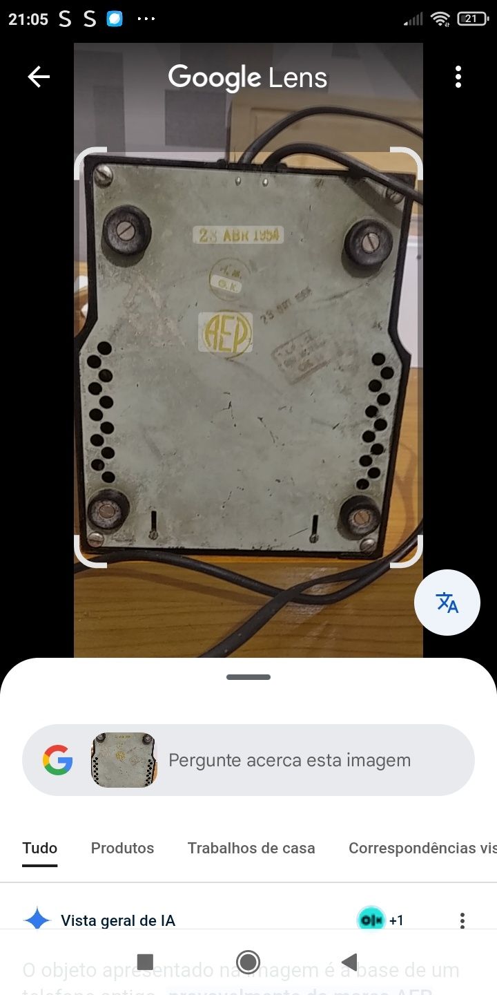 Telefone antigo de 1954