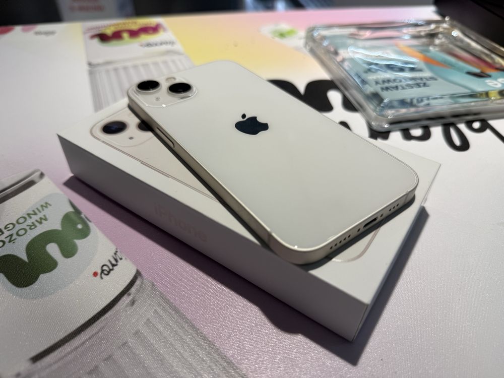 Apple iPhone 13 128gb White, 91% kondycja komplet OKSIKOM Tecza