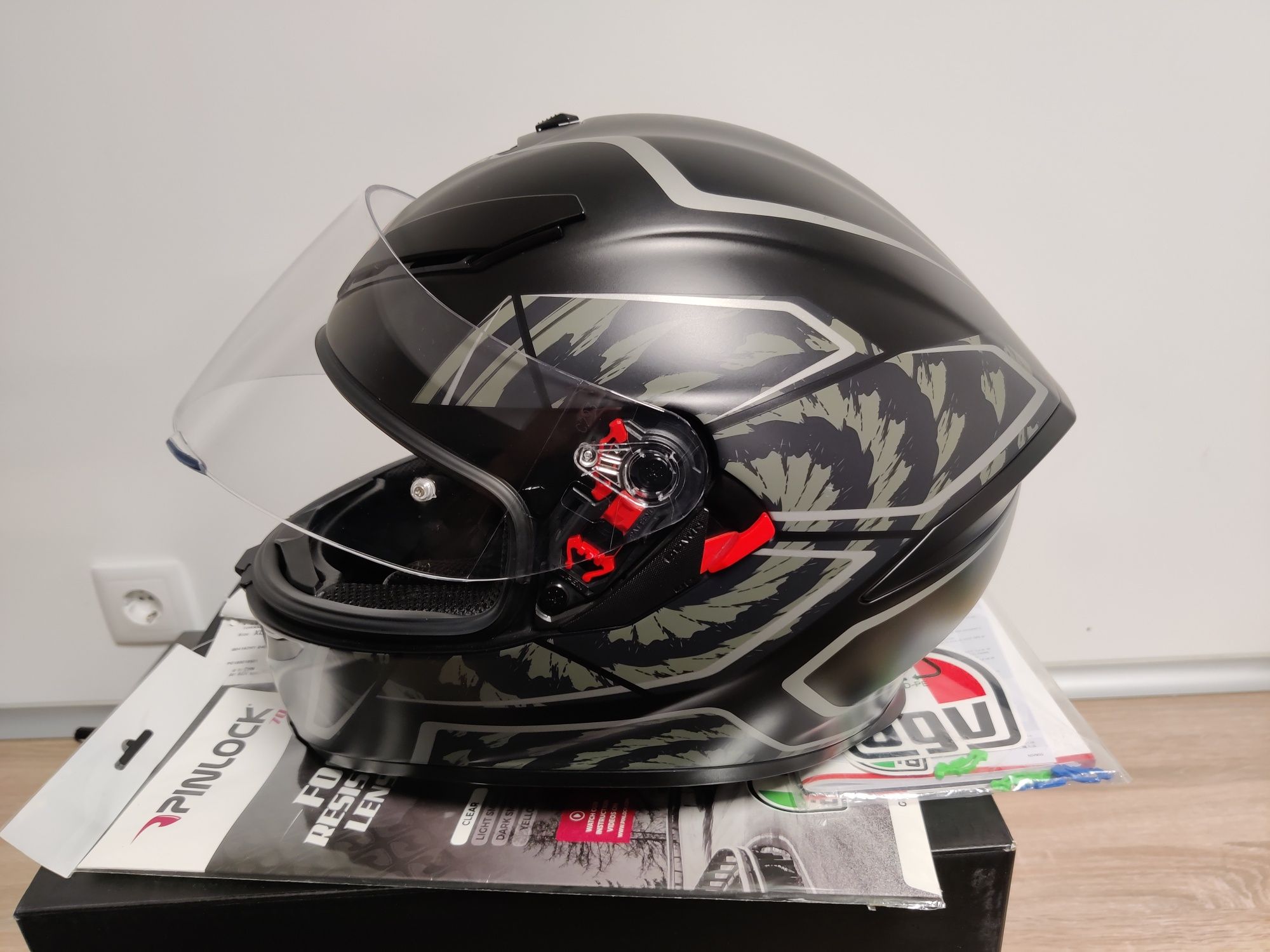 AGV K-5 S pinlock maxvision tornado matt black / silver - XL