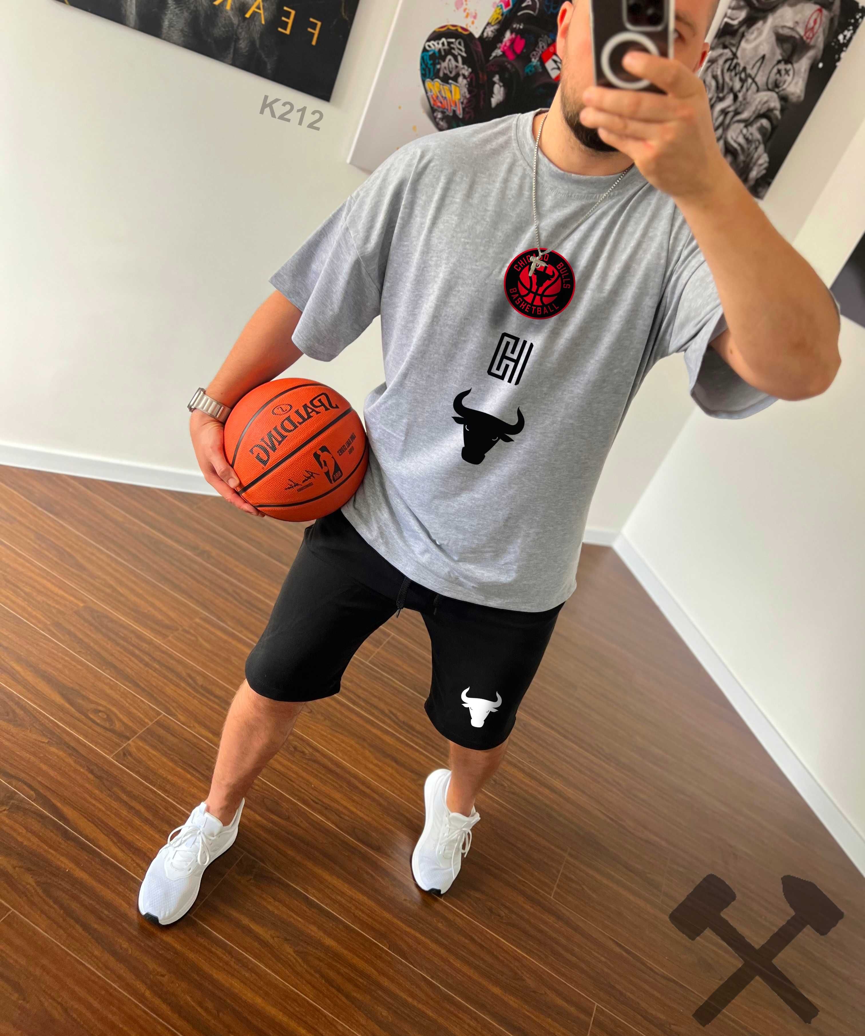 ТОП! Оверсайз костюм на літо NBA Chicago Bulls Jordan футболка+шорти