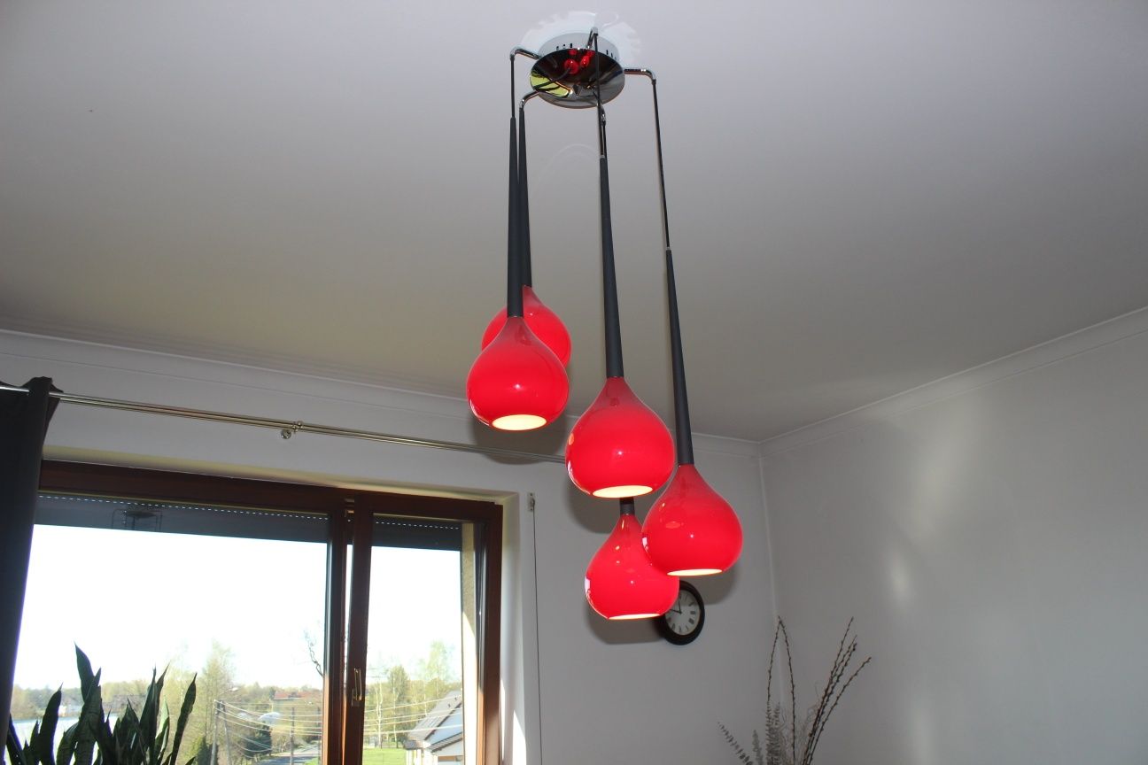 Lampa sufitowa AGA 5 RED Azzardo AZ1072 w stylu retro