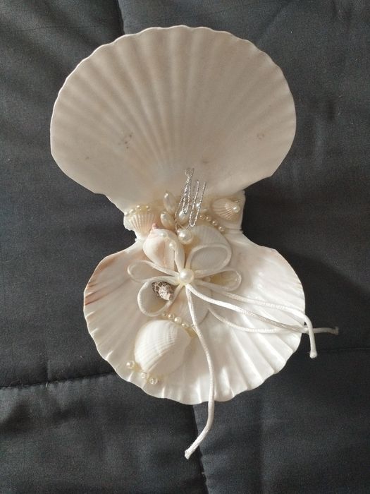 Porta-alianças em concha