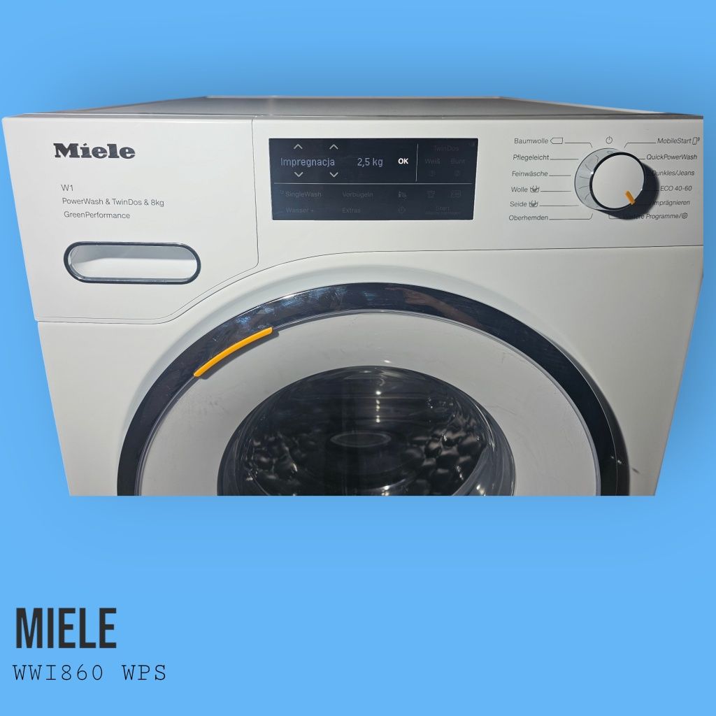 Pralka Miele WWI860 WPS 9 kg TwinDos, WiFi, polskie menu