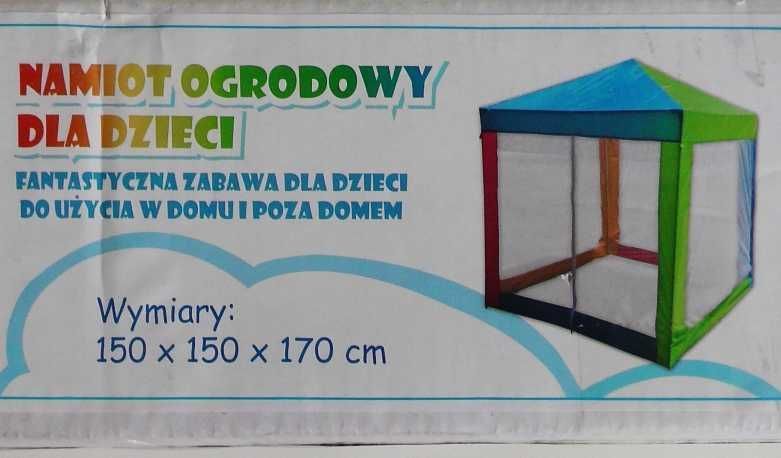 Namiot dla Dzieci 150x150x170cm kolorowy ścianki moskitiera przewiewny