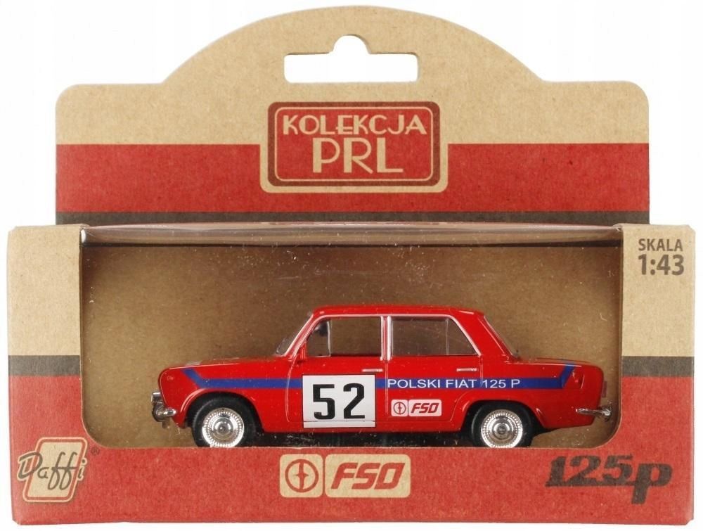 Kolekcja Prl Fiat 125p Rally Czerwony, Daffi