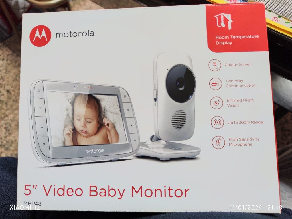 Monitor video de bebê de 5"