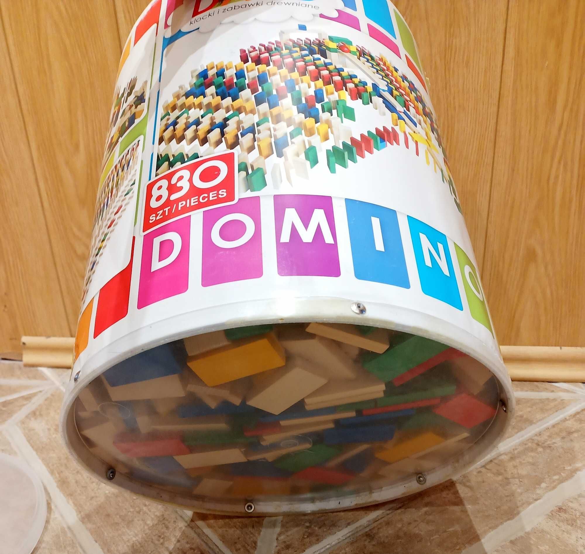 Domino  KLOCKI DREWNIANE  Jak NOWE 830 szt. DABO na prezent wawa