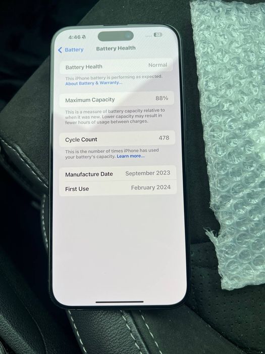 iPhone 15 Pro Max 512GB Blue — отличное состояние, батарея 89%