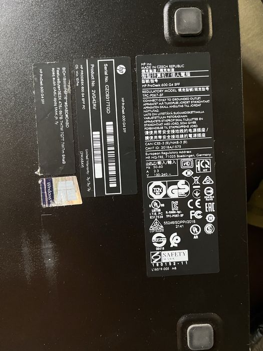 Системний блок HP ProDesk 600 G4 SFF + монітор Samsung S24A450MW