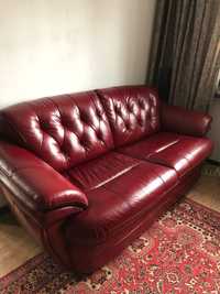 Продам кожаный диван новый