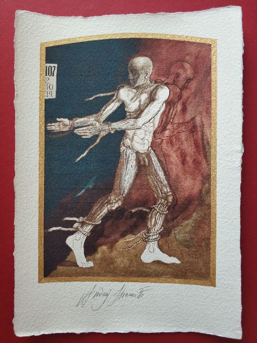 Andrzej STRUMIŁŁO - ORYGINALNY PODPIS - Duża inkografia - Psalmy