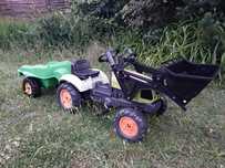 Dwa Traktory z ładowarką z napędem na pedały John Deere + przyczepa
