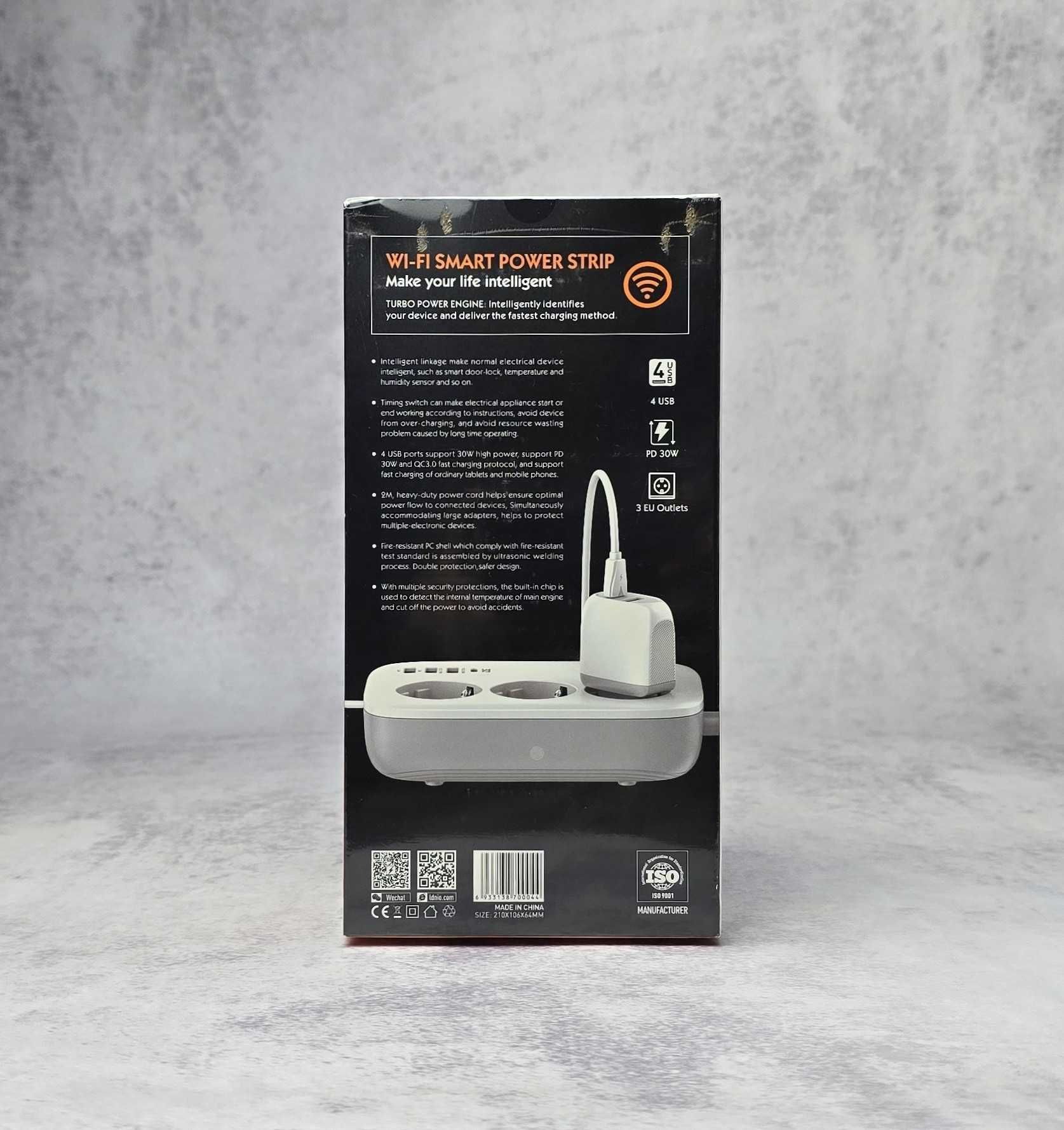 Мережевий фільтр LDNIO SEW3452 2M (3 розетки) PD 30W QC 18W WiFi Новий