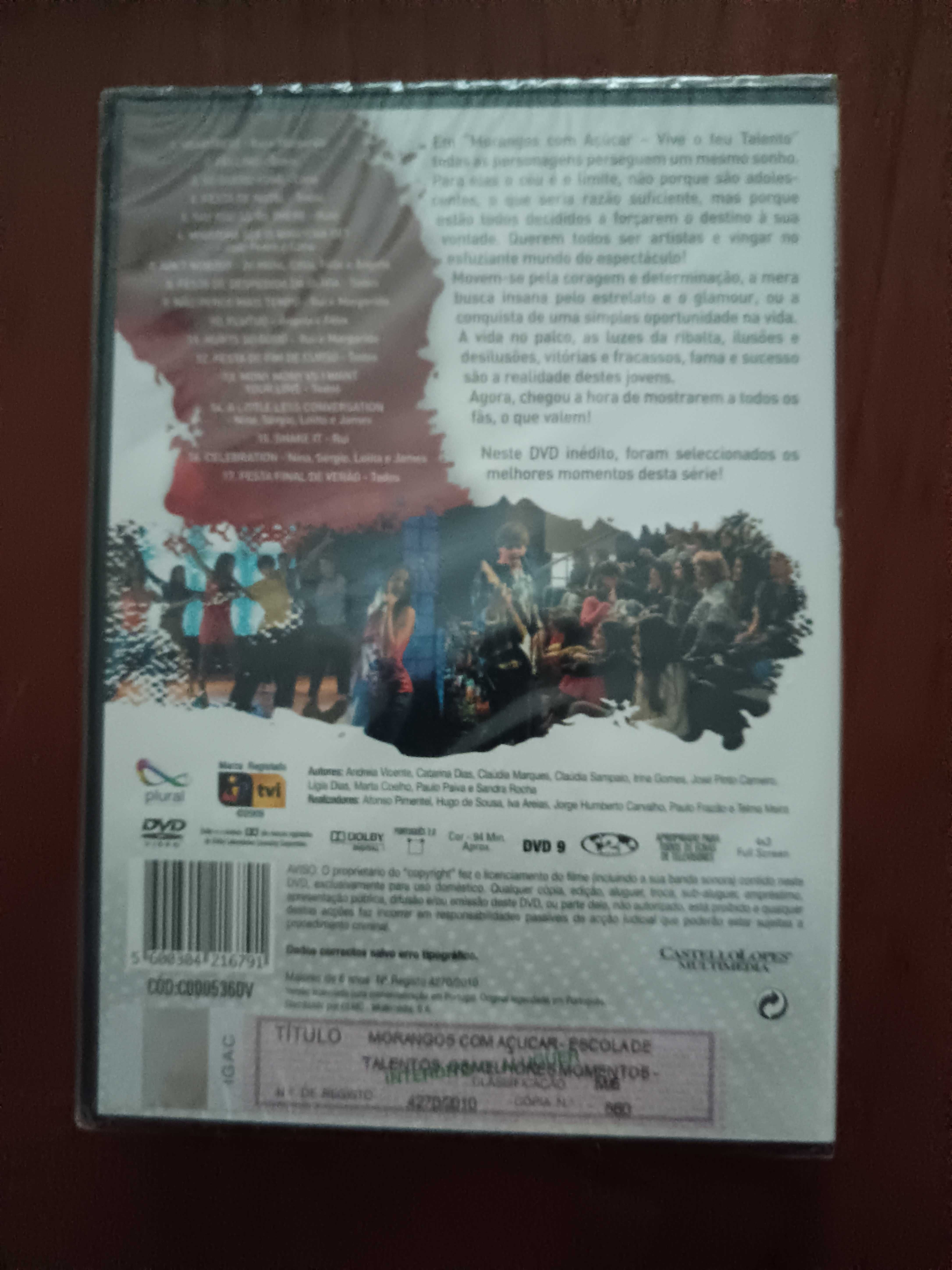 filme dvd original - morangos com açúcar - escola de talentos - selado