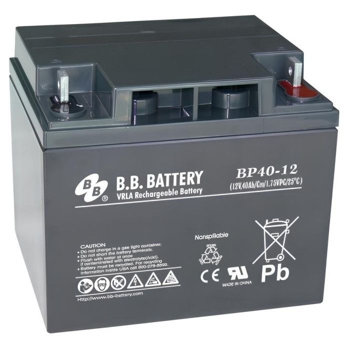 Акумулятор BB Battery 12V 40Ah AGM, ДБЖ,ІБП, КОТЕЛ,СВІТЛО