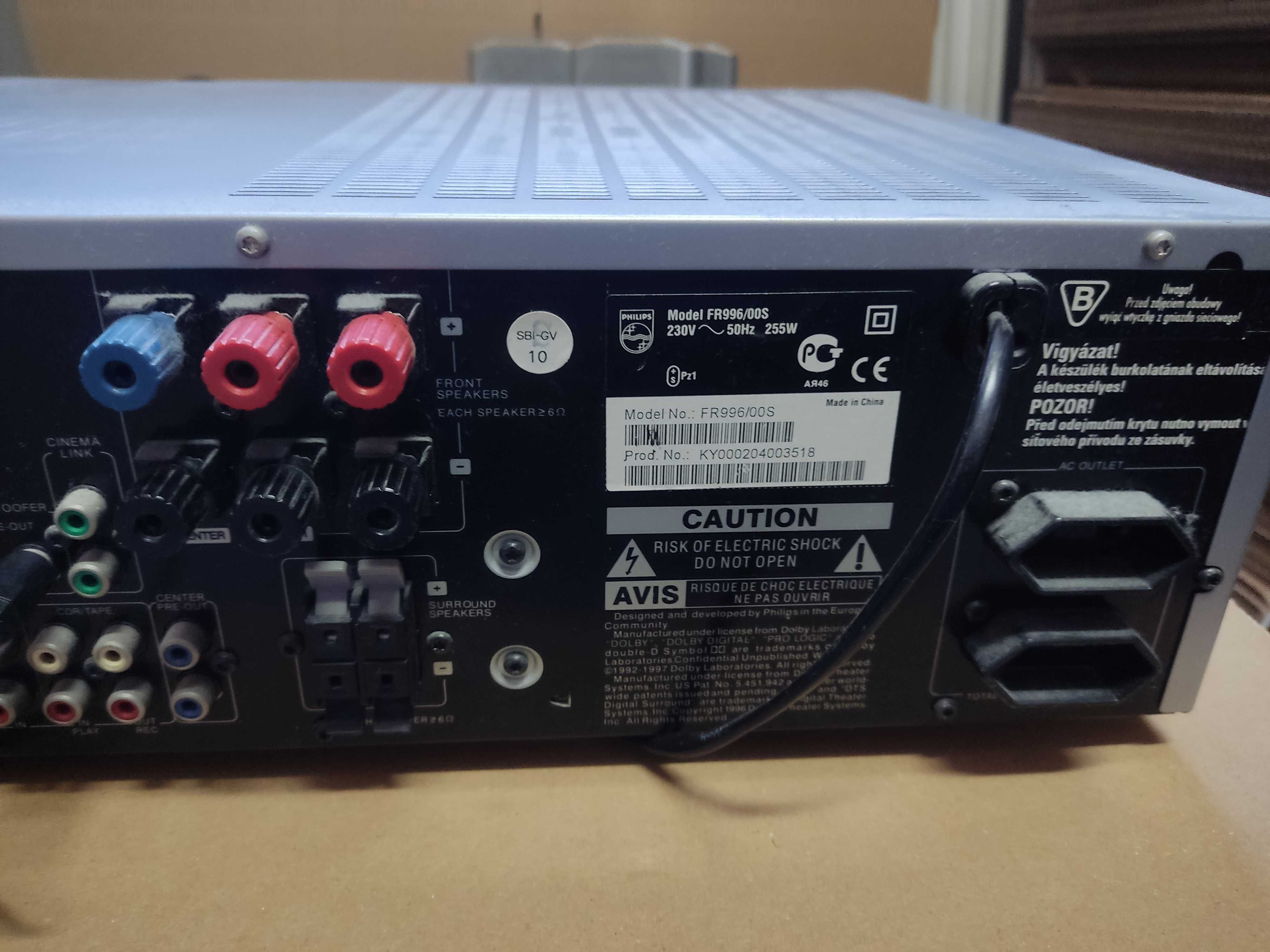 Zestaw Philips Wzmacniacz amplituner subwoofer
