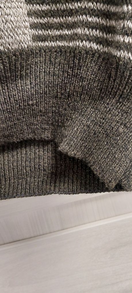 Sweter gruby męski L akryl cetin na zime