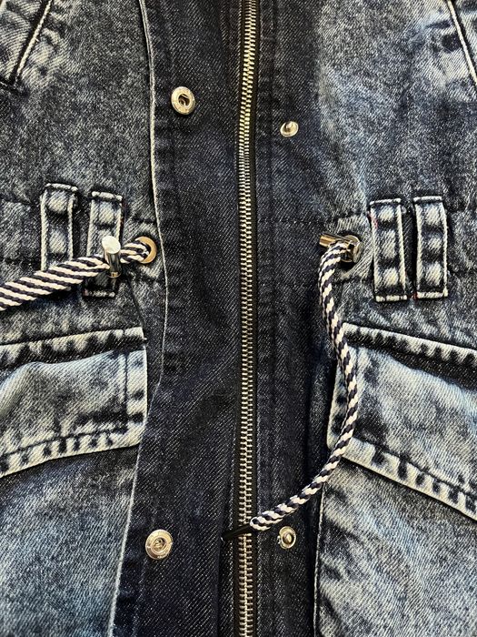 Дитяча джинсова куртка для дівчинки на хутрі.