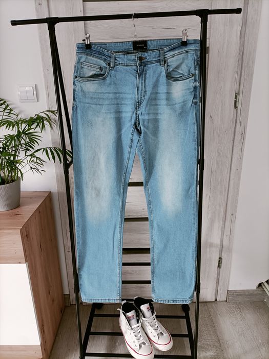 Spodnie jeansowe męskie jasne 43/36 Reserved skiny wiosna na wiosnę na