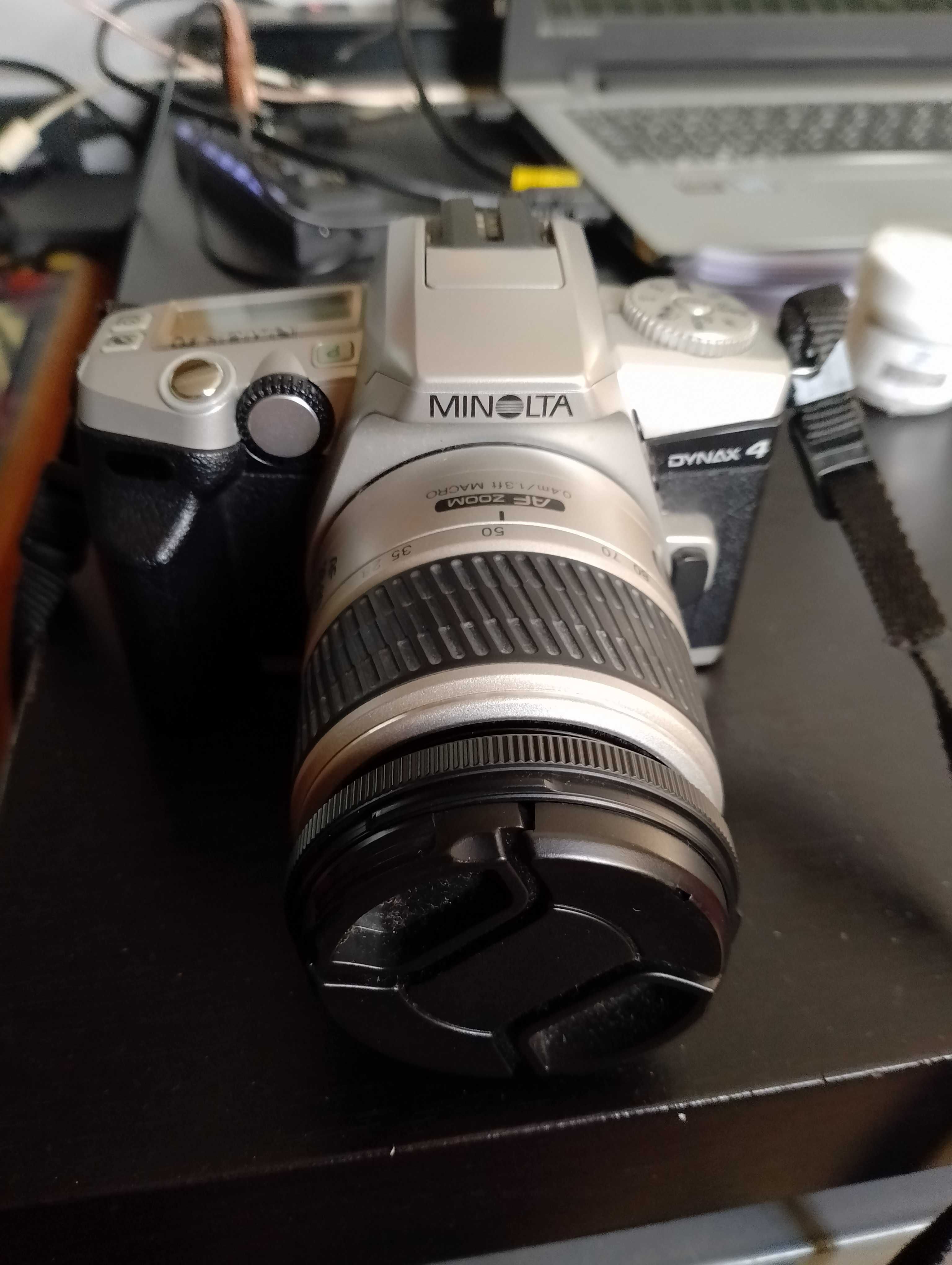 minolta dynax 4, analógica, com objectiva AF 28-100