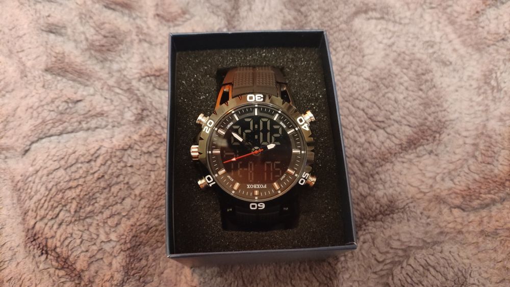 Sportowy zegarek męski Foxbox dual time