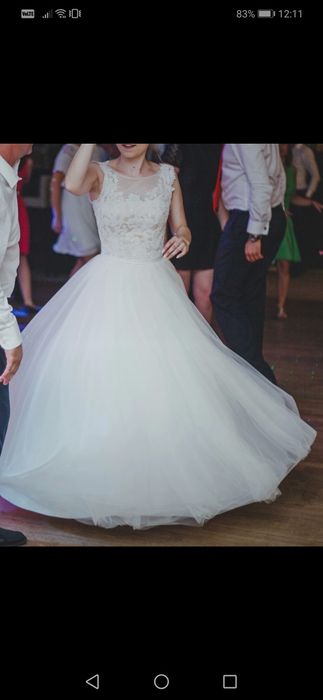 Suknia ślubna xs ecru