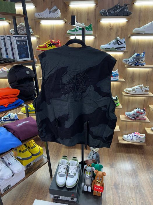 Жилетка Supreme x Stone Island Camo Cargo Vest Black