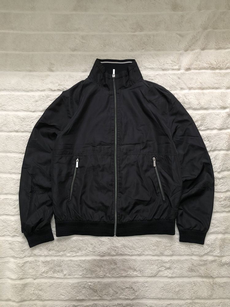 ZARA BASIC (L) BLACK JACKET мужская ветровка куртка курточка черная ор