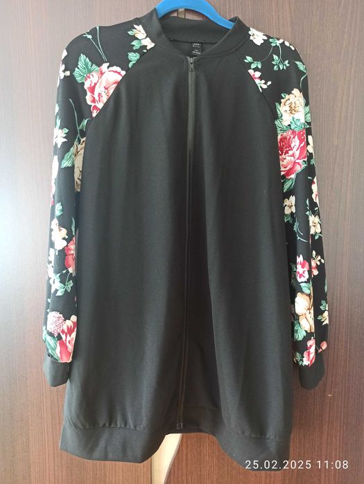 Sportowa sukienka rozpinana kwiaty tunika 42 XL może być do karmienia