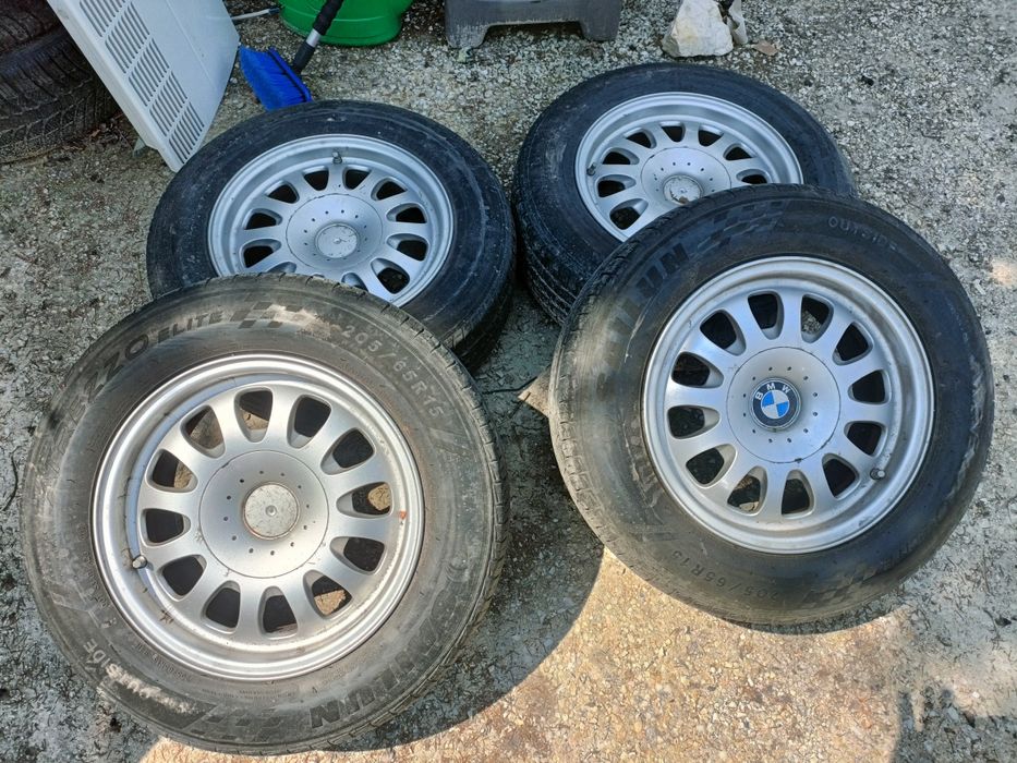 Alufelgi komplet Oryginalne BMW 5x120 z oponami 205/65 R 15 m