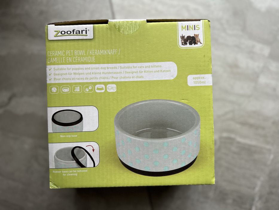 Nowa miska ceramiczna dla malego psa kotka