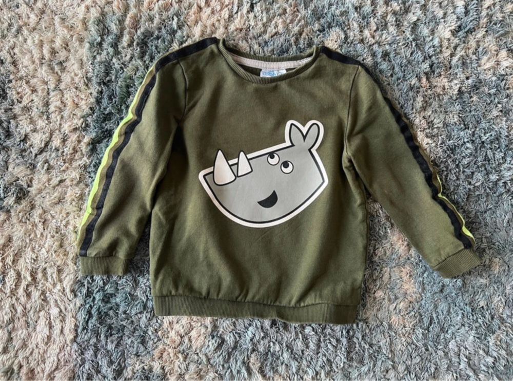 Dres dziecięcy 92 cm So Cute bluza spodnie khaki zestaw komplet
