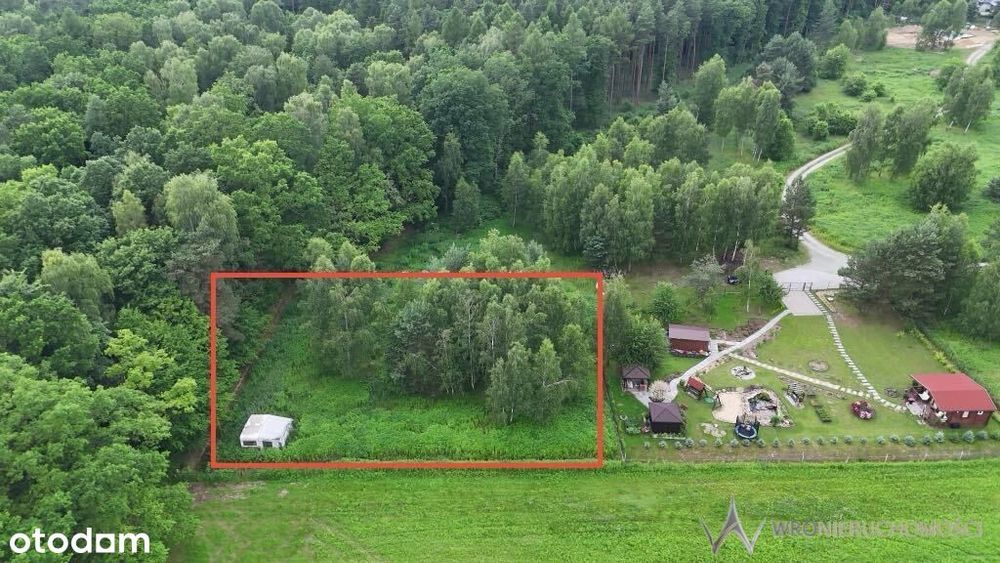 Działka budowlano letniskowa przy lesie I ok 30 ar