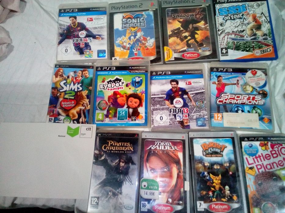 Jogos PlayStation 2 e 3 e PSP cada 3€ (já com portes envio)