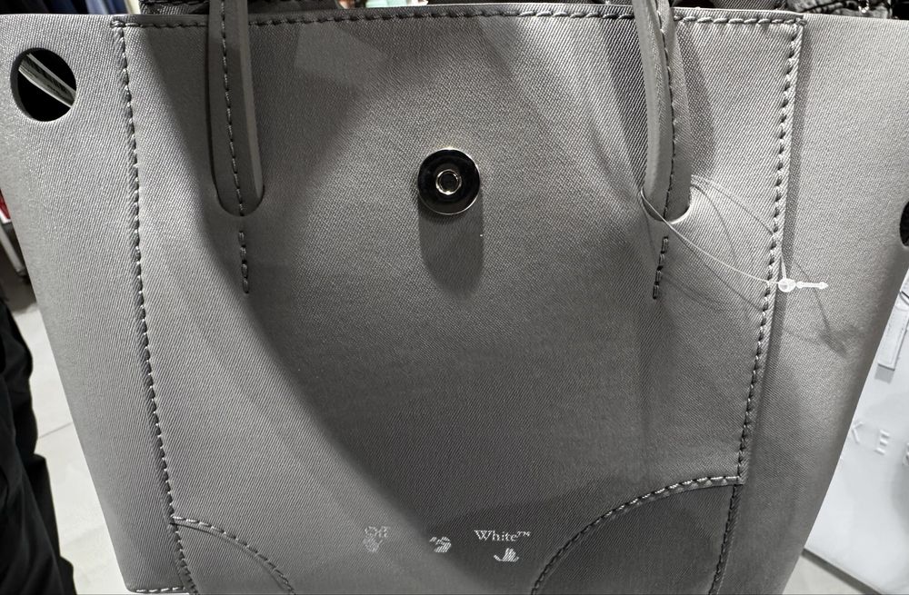 Torebka Off-White Burrow-32 tote bag - Grey