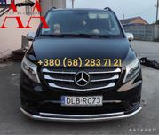 Кенгурятник для Mercedes Vito 2014+ Захист бампера Захисні дуги Хром