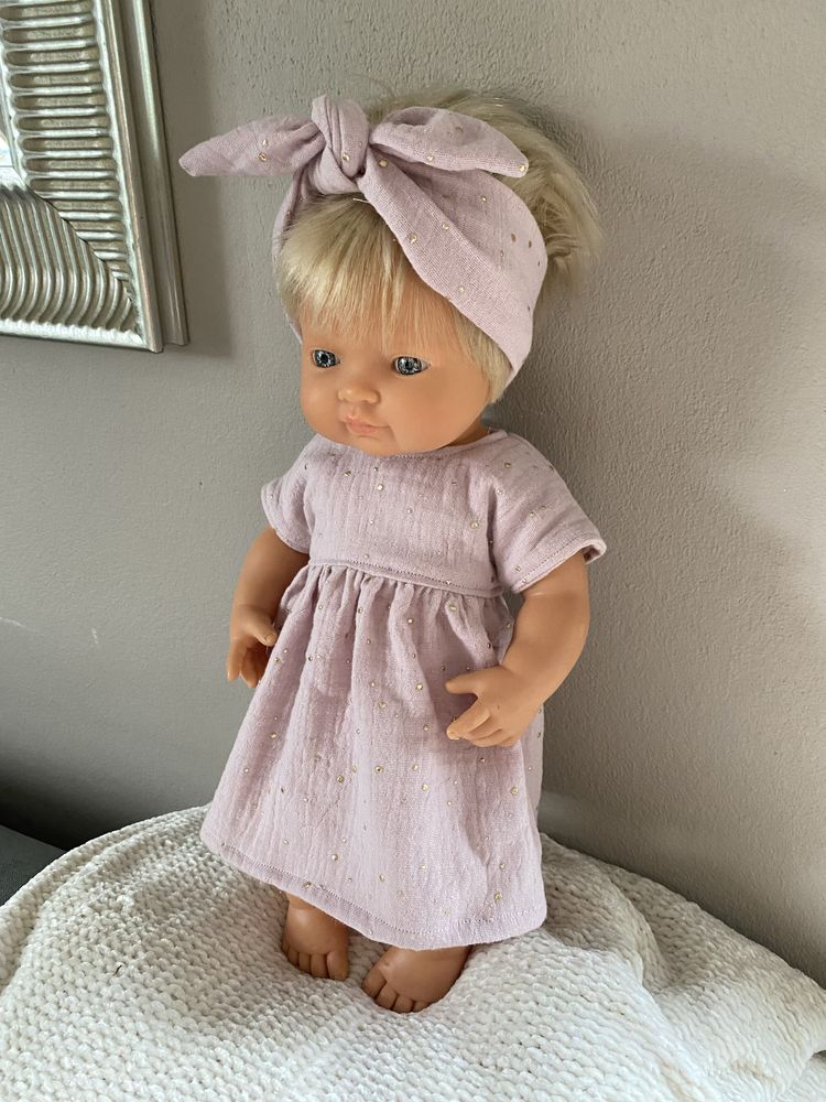Sukienka i opaska dla lalki Miniland 38