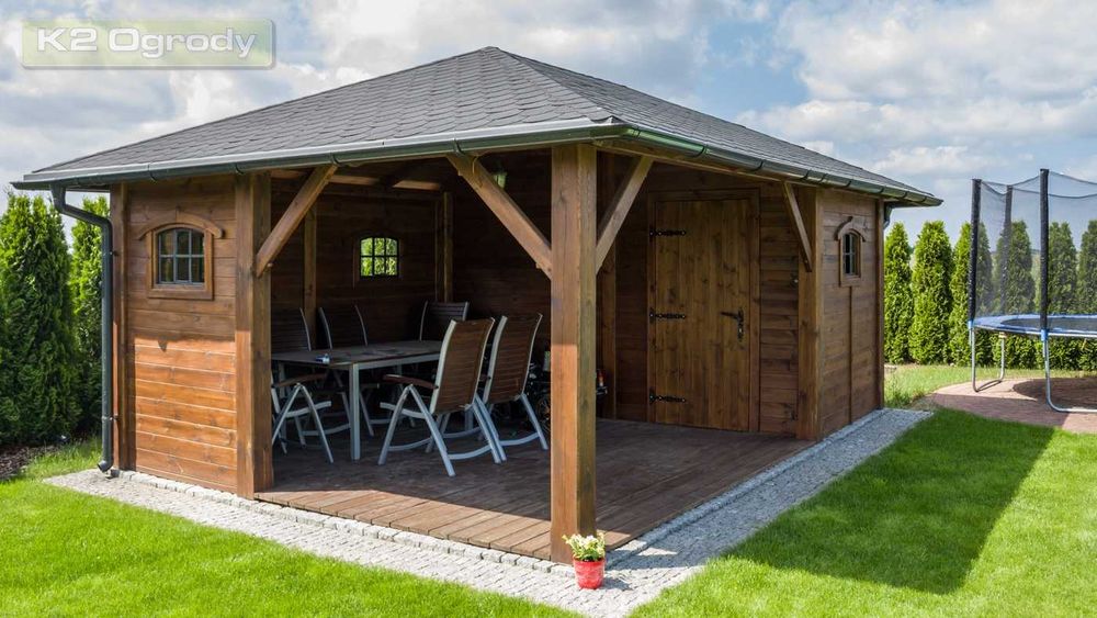 Altana prostokątna 6 x 4 m / Drewno KVH / Montaż w cenie