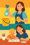 Limpezas e babysitter