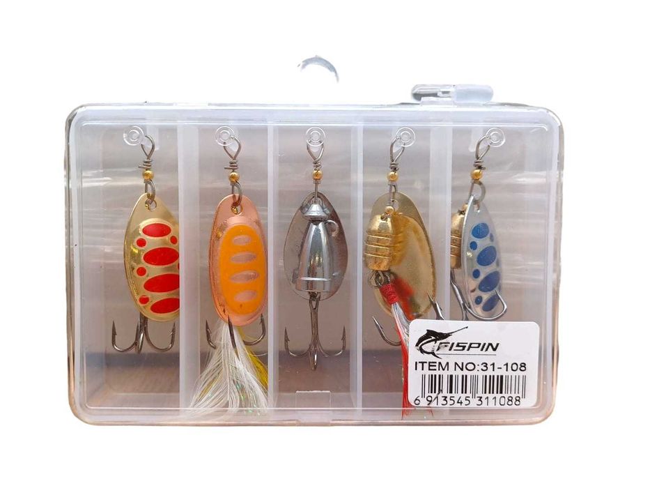 Zestaw 5 obrotówek 5g na szczupaka FS31-1085