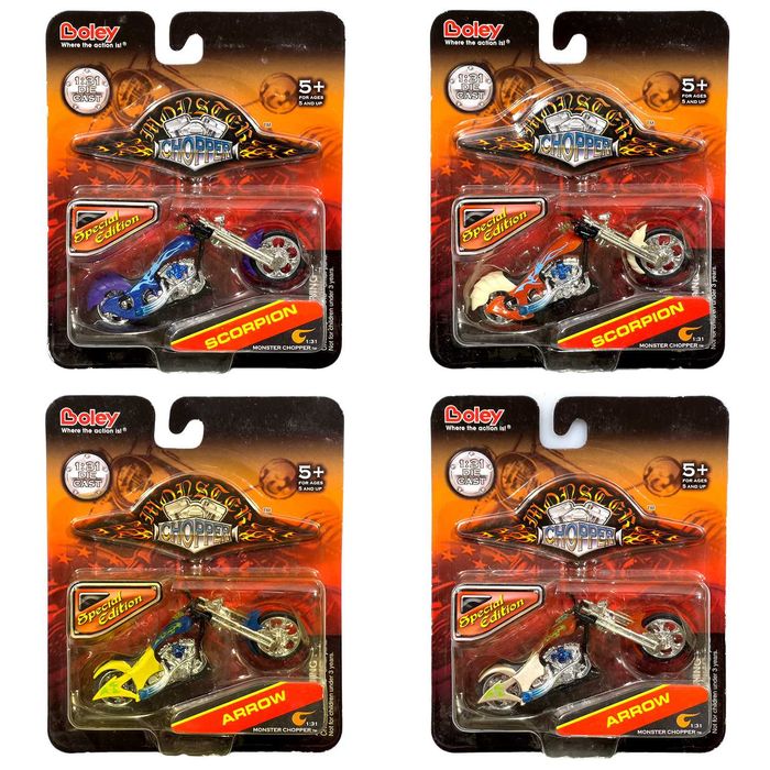 Motos Monster Chopper Escala 1:31