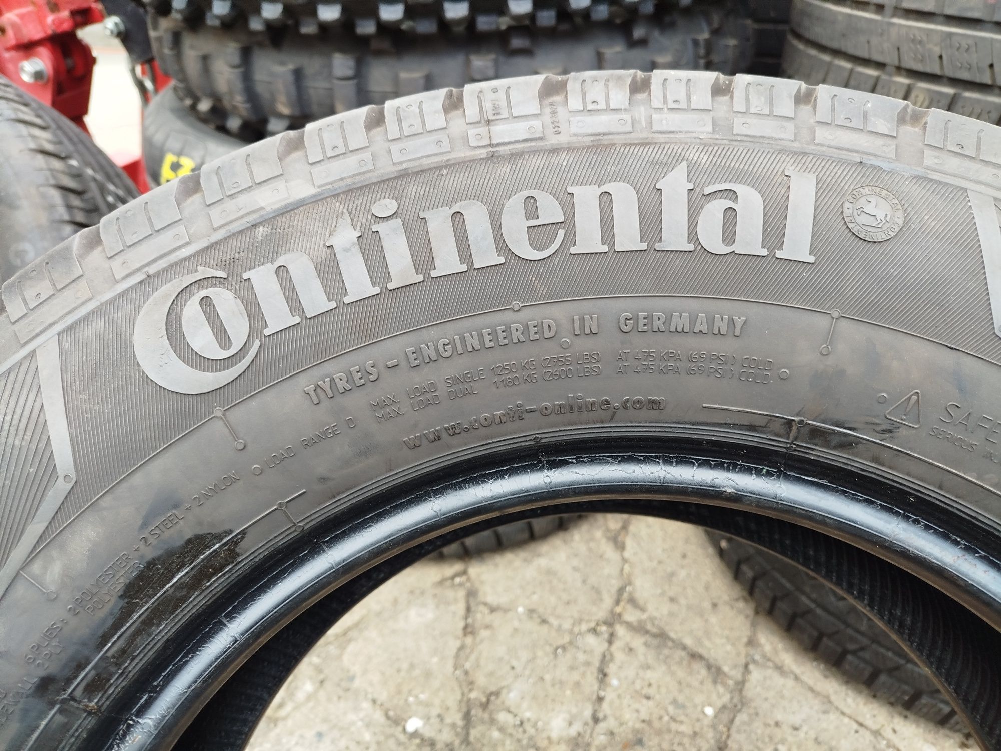 Opona 1szt 225/75/16 CP 116R Continental Vanco Camper Idealna 9,7mm