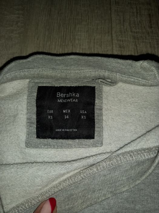 Tunika sukienka bluza XS 34 Bershka długi rękaw szara